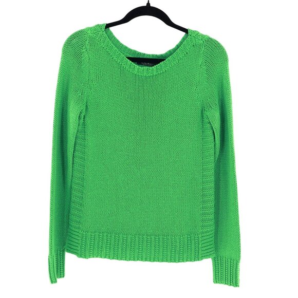 Lauren Ralph Lauren Sweater Women S Green Fishermancore Classic Traditional Twee - Picture 1 of 8